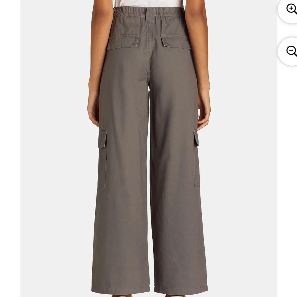 Madden NYC Women's Loose Fit Cargo Pants - Castle Rock Gray - Picture 3 of 6